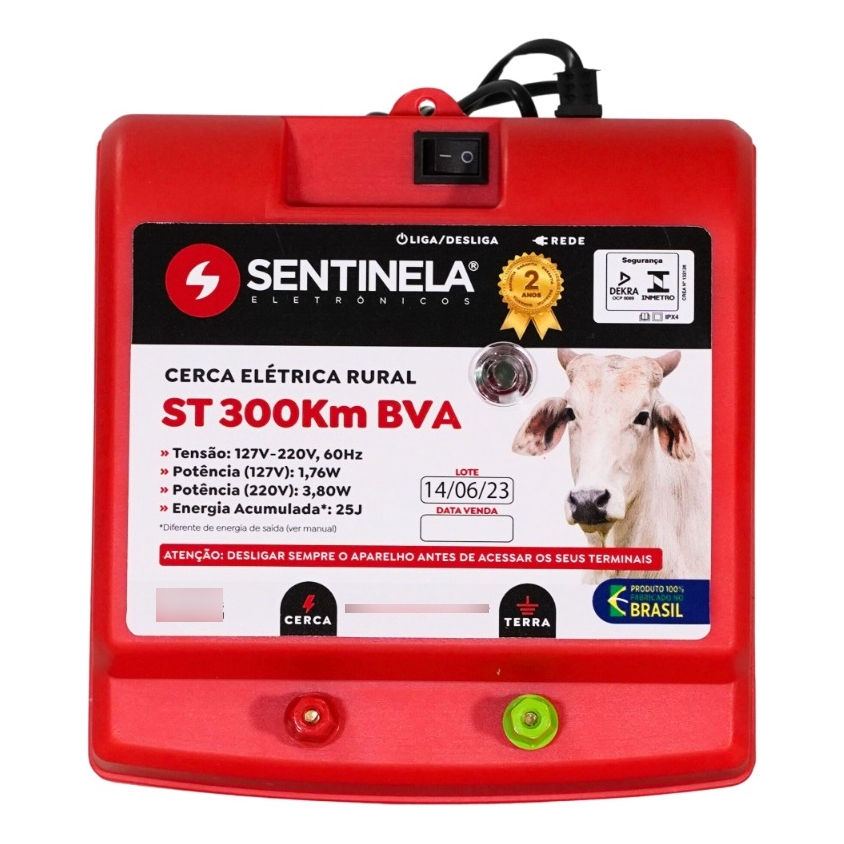 Aparelho Eletrificador Forte Cerca Rural St 300km Animais Grandes Cerca Rural Sentinela