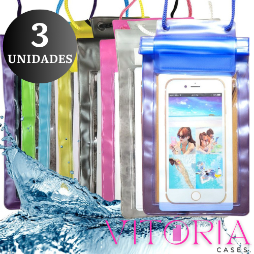 Capa Prova D'Agua Bolsa Impermeável Aquatica Praia Piscina Mar Moto Chuva Capinhas Case Celular Transparente Universal em Oferta na Shopee