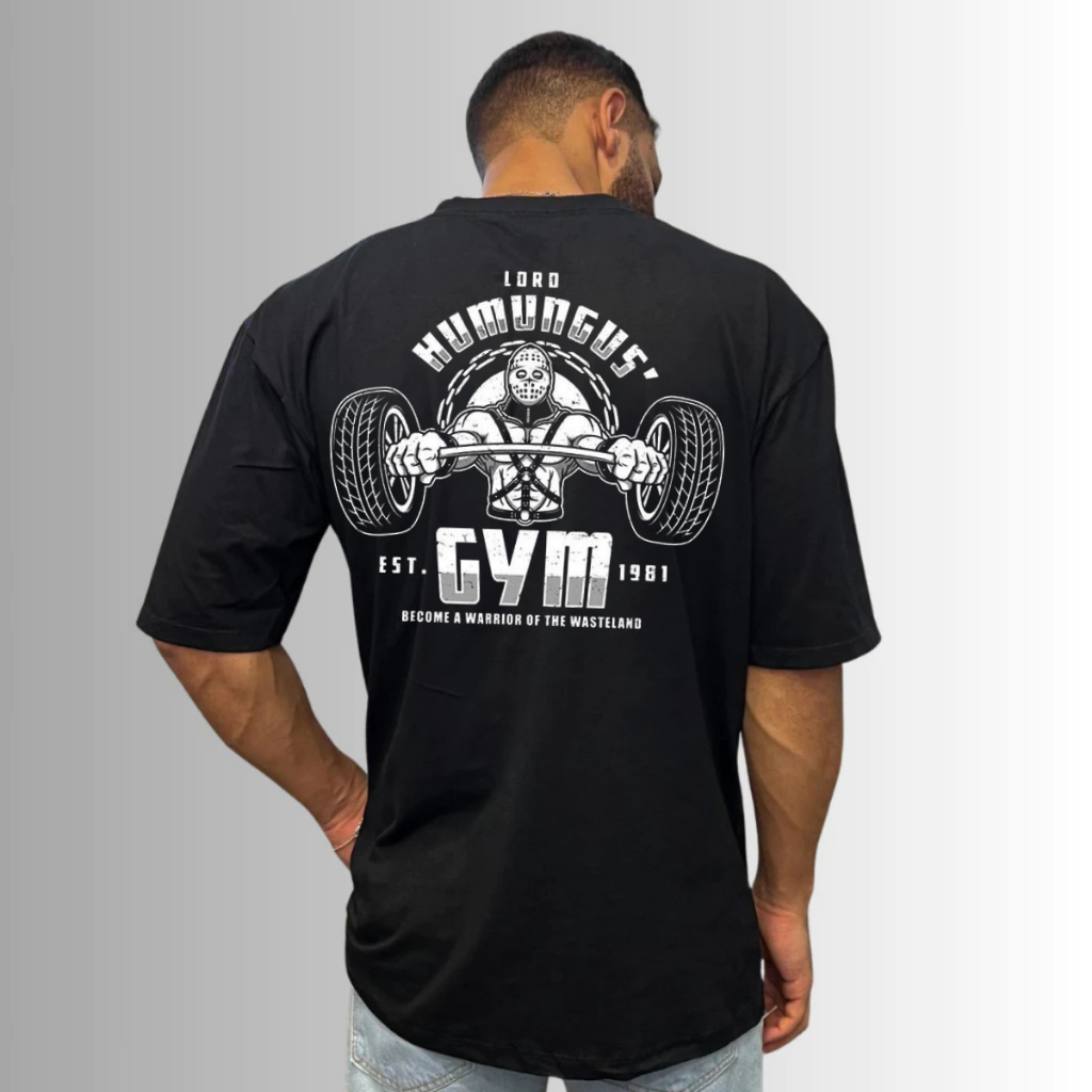 Camiseta Camisa Oversized Masculina Estampada Peso GYM Tecido Leve Confortável