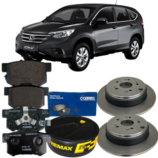 Kit Disco e Pastilha Freio Traseiro Honda Crv 2.0 16v 2005 a 2016 em Oferta na Shopee