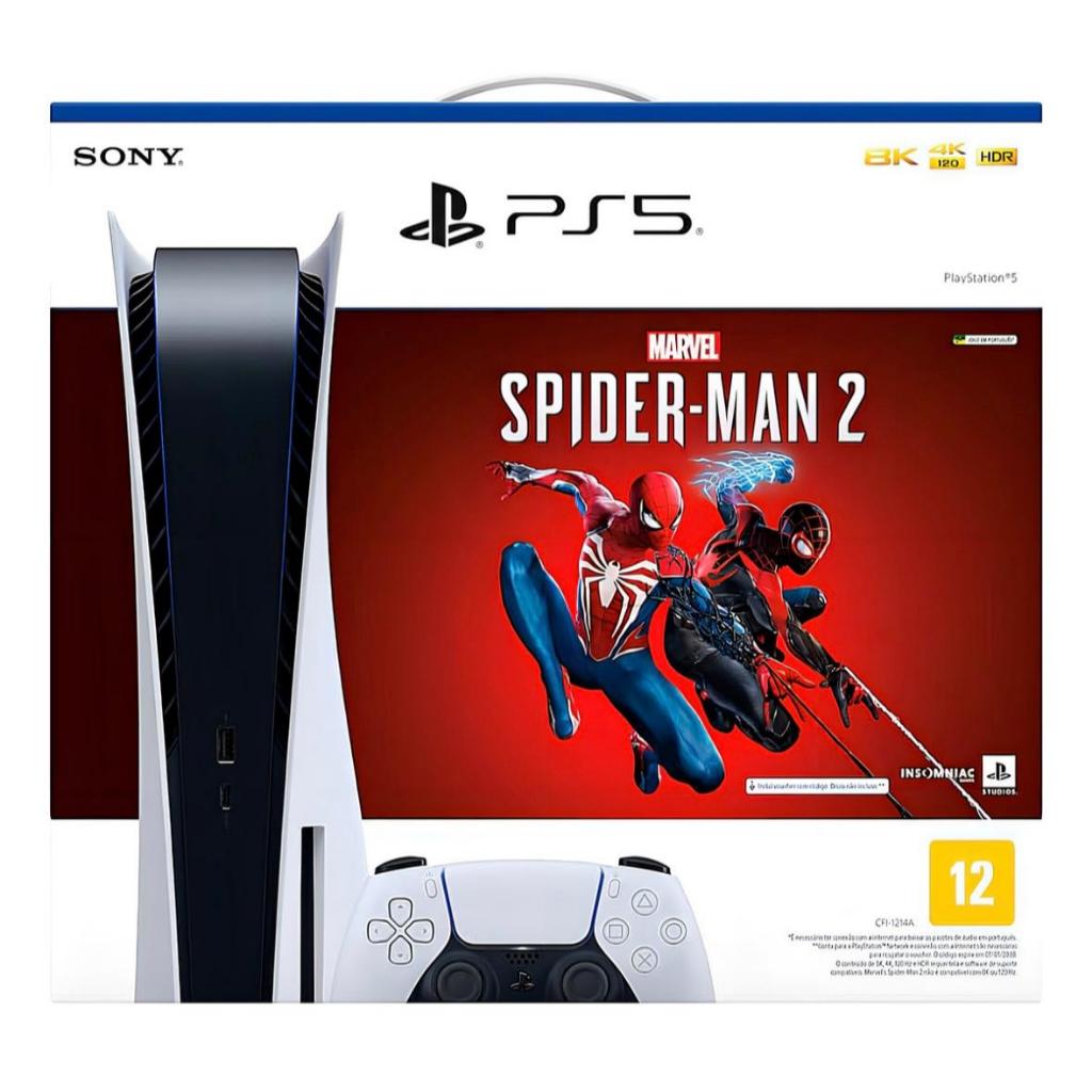 Console PlayStation 5 Standard + Jogo Fisico Marvels Spider-man 2