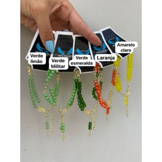 TERÇO DE PULSO FOHEADO CRISTAL VÁRIAS CORES LINDOS COM STRASS em Oferta na Shopee