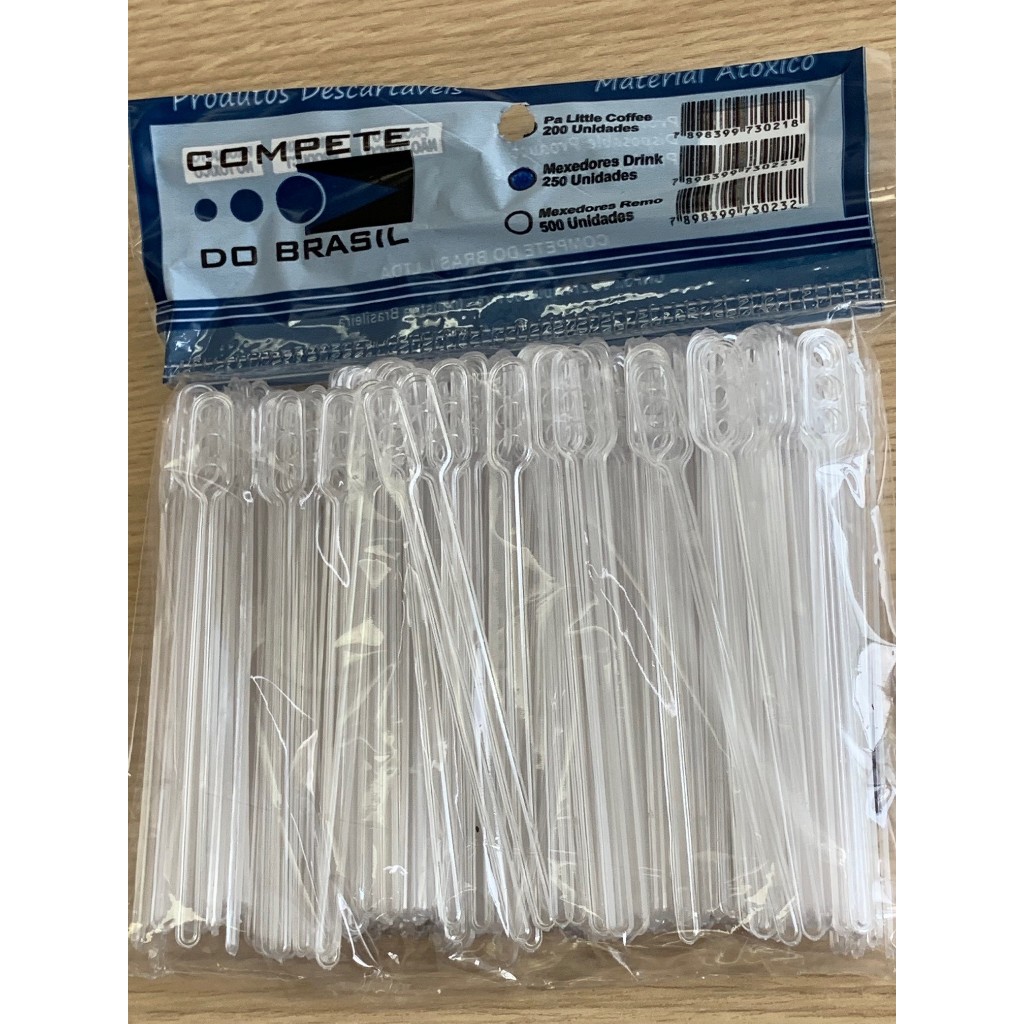Mexedor Drink  11cm de Plástico Descartável Para Café Pacote C/250 Unid em Oferta na Shopee