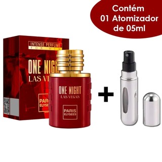 Perfume One Night Las Vegas EDT 100ml Paris Elysees + 01 Atomizador 05ml em Oferta na Shopee