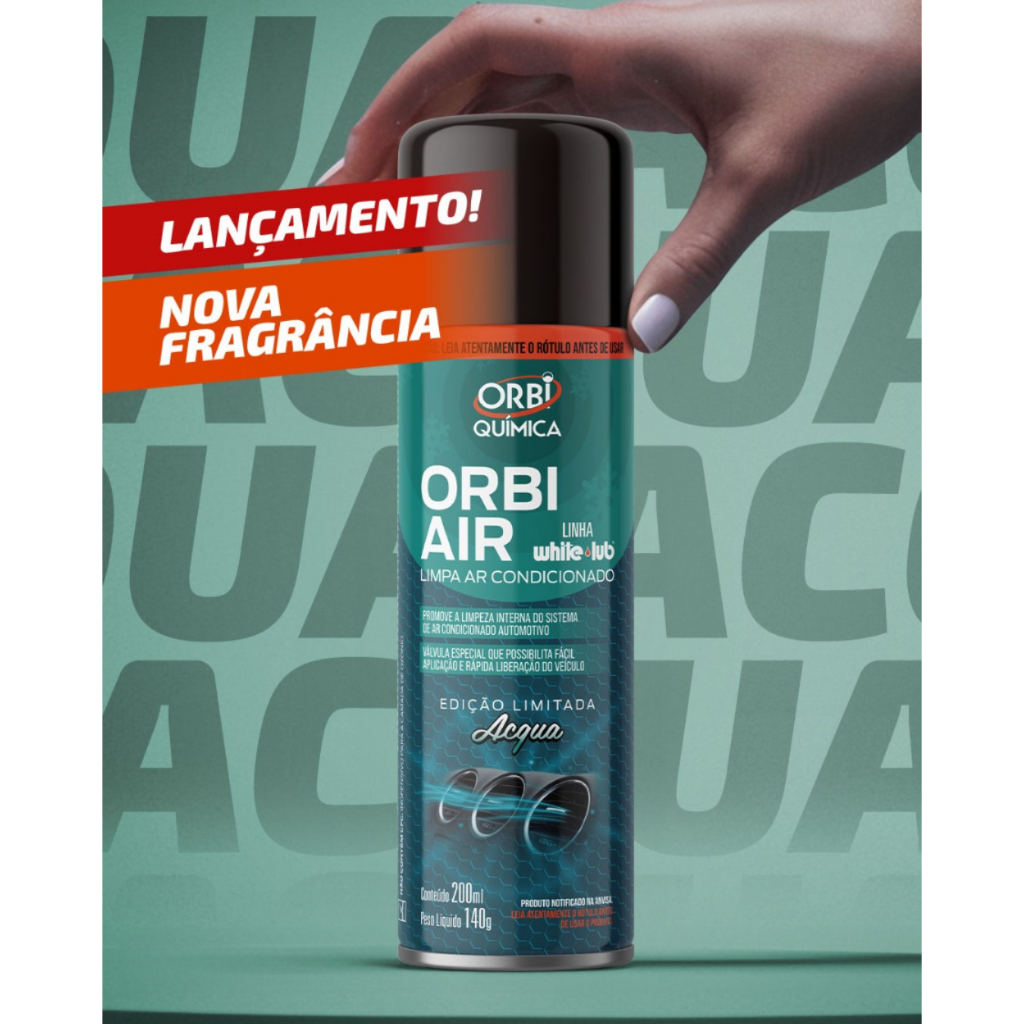 Limpa Ar Condicionado Automotivo Spray Higienização Orbi-air  - Acqua em Oferta na Shopee
