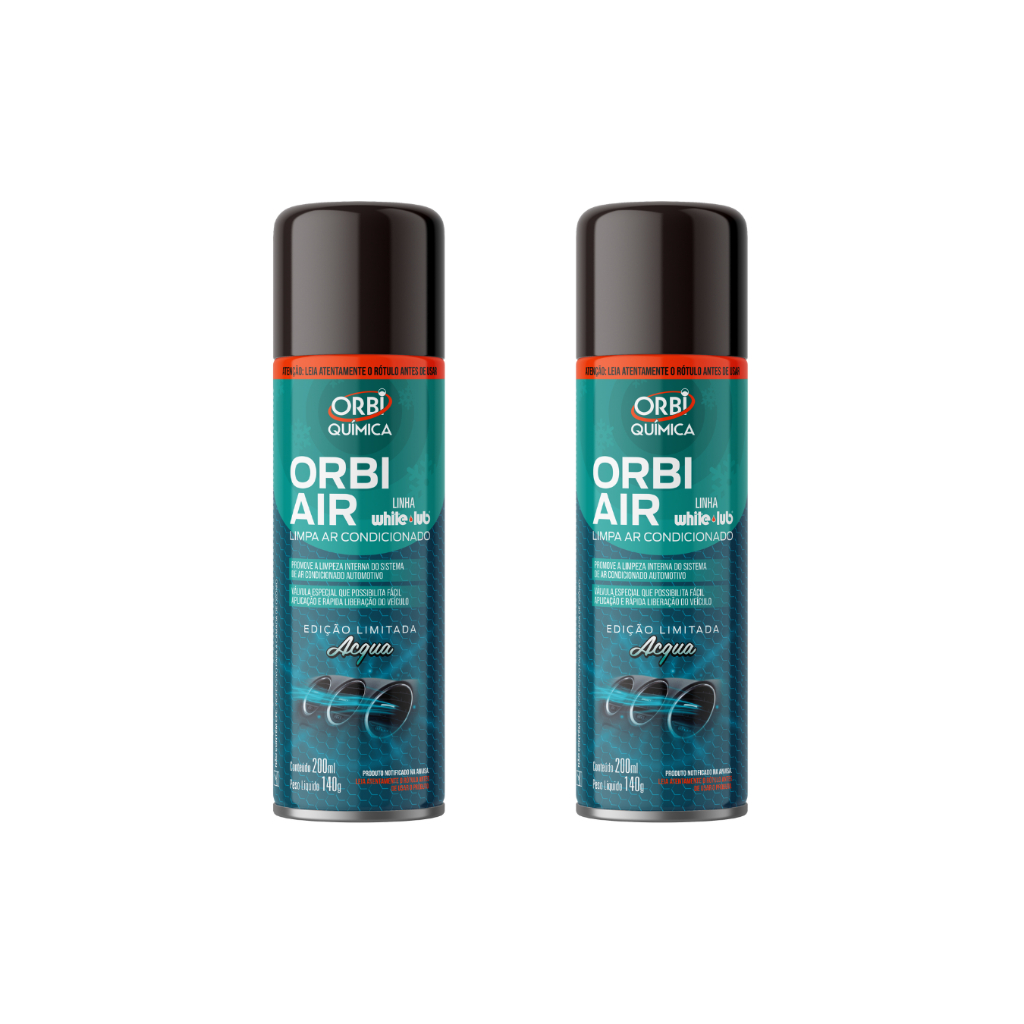 Limpa Ar Condicionado Automotivo Spray Higienização Orbi-air  - Acqua