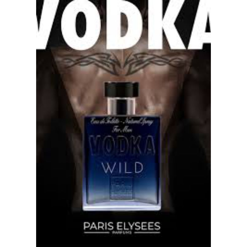 Perfume Paris Elysees Vodka Wild 100ml Original-Cítrico-Amadeirado-Aromático e Boa Projeção
