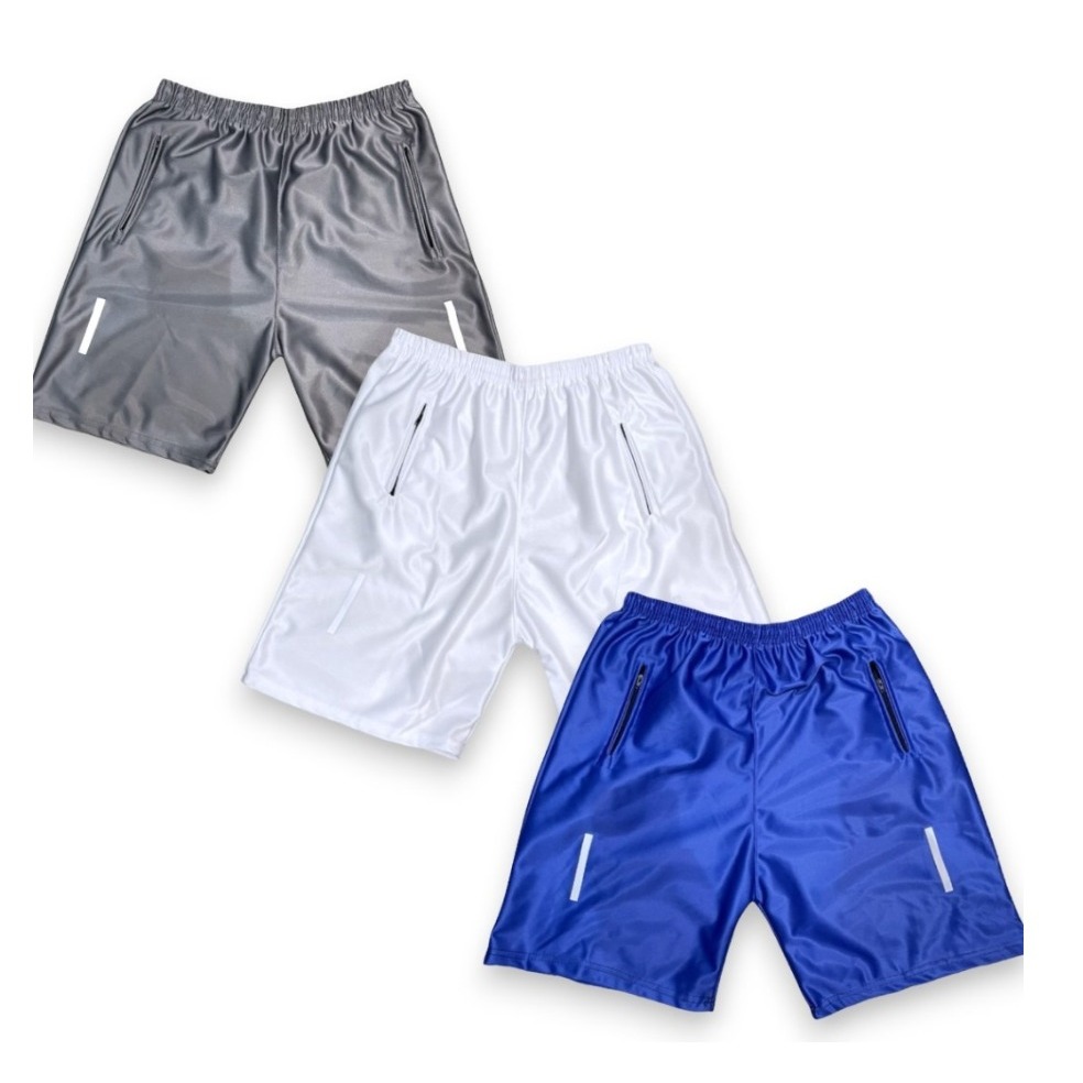 Kit Conjunto 3 Bermudas Shorts Masculina Academia Casual Treino C/ /cordão e Bolso Sport