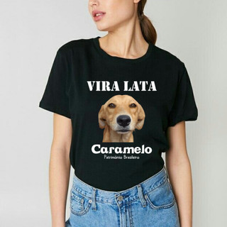 Camiseta Vira Lata Caramelo Patrimônio Brasileiro Camisa Divertida Cachorro em Oferta na Shopee