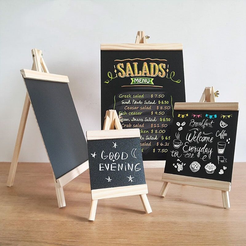 Lousa Quadro Tripé Cavalete Decorativo Quadro Negro de Giz Recados Cardápio