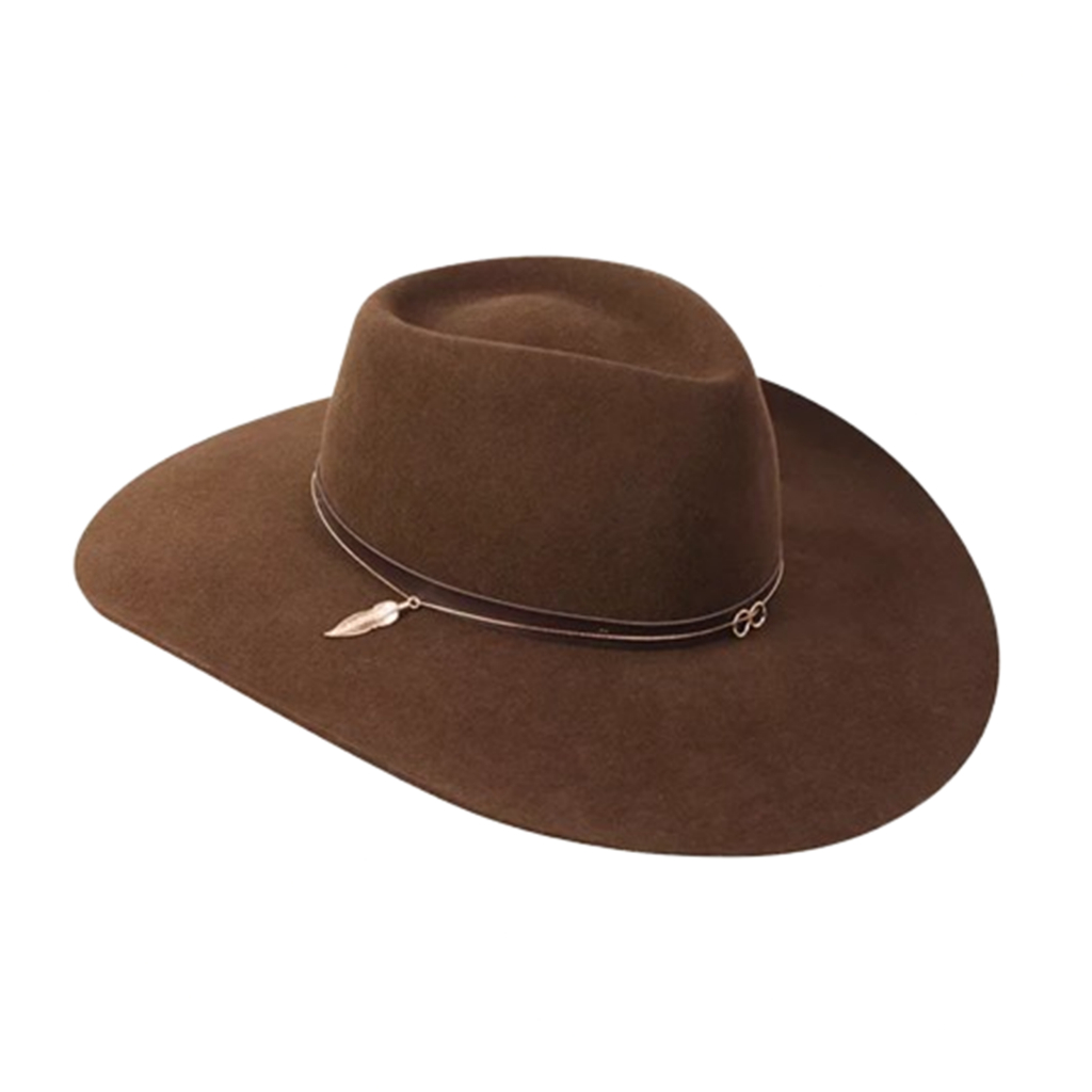 Chapéu Aba 10 5x Gold Lã Café Feltro Country Rodeio Pralana Original