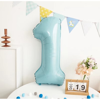 Balão Número Metalizado Azul 80cm em Oferta na Shopee