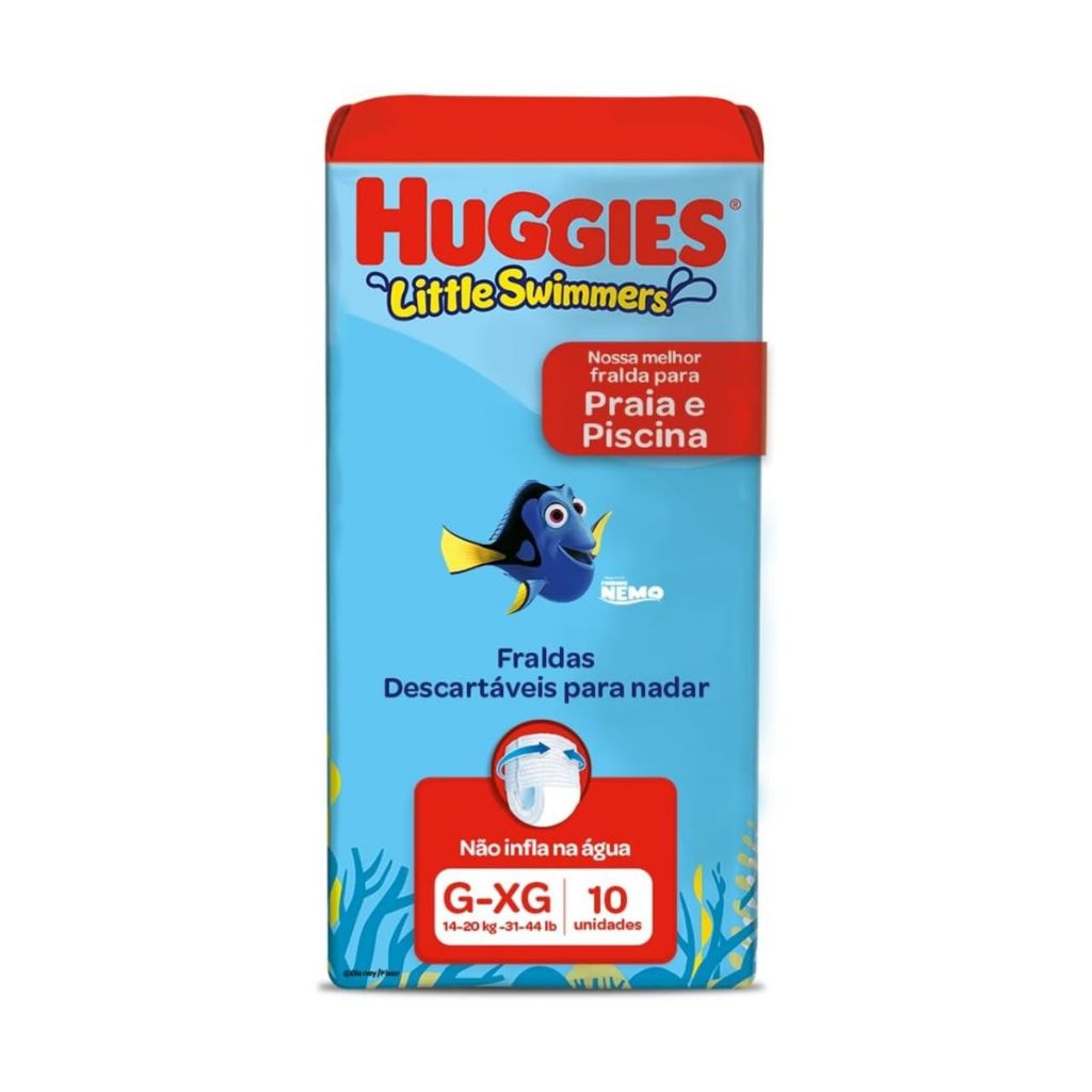 Fralda Infantil Para Nadar Huggies Little Swimmers G/XG 10 Unidades em Oferta na Shopee