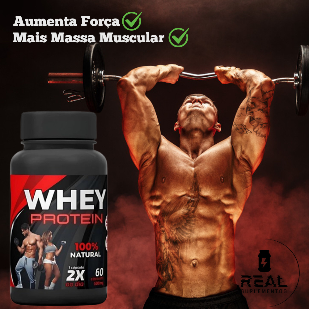 Whey Protein em Cápsulas - Ganho de Massa Muscular e Recuperação Pós-Treino