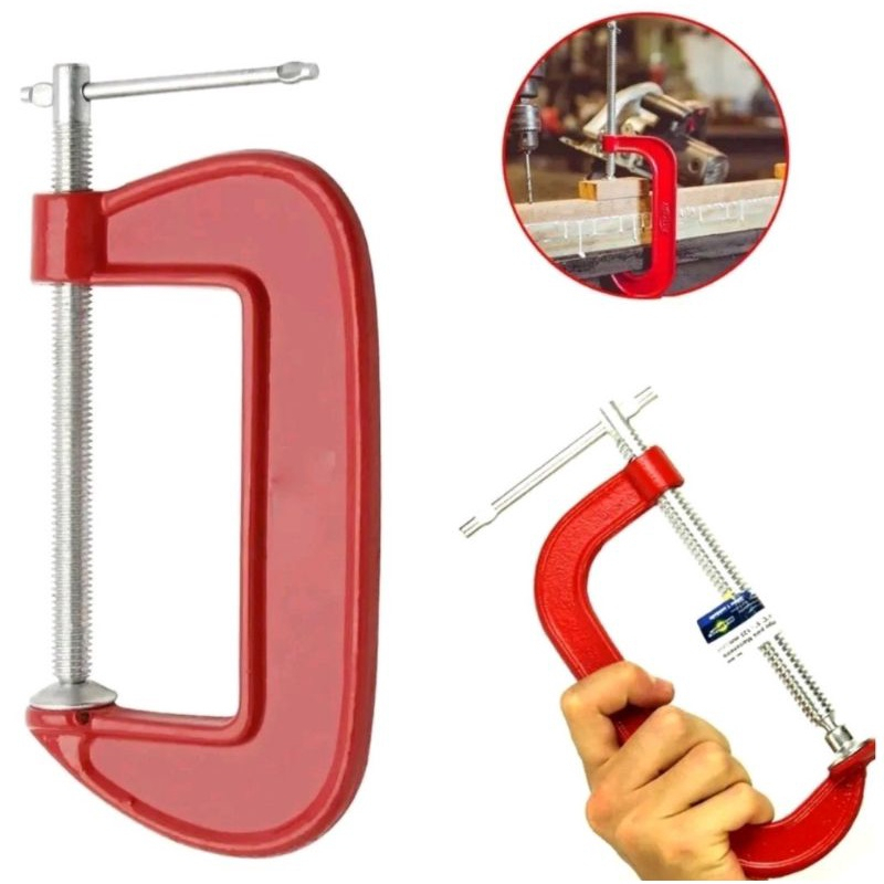 Grampo Sargento Tipo C Leve para Marceneiro 2" | 3" | 4" | 5" | 6" - BRASFORT