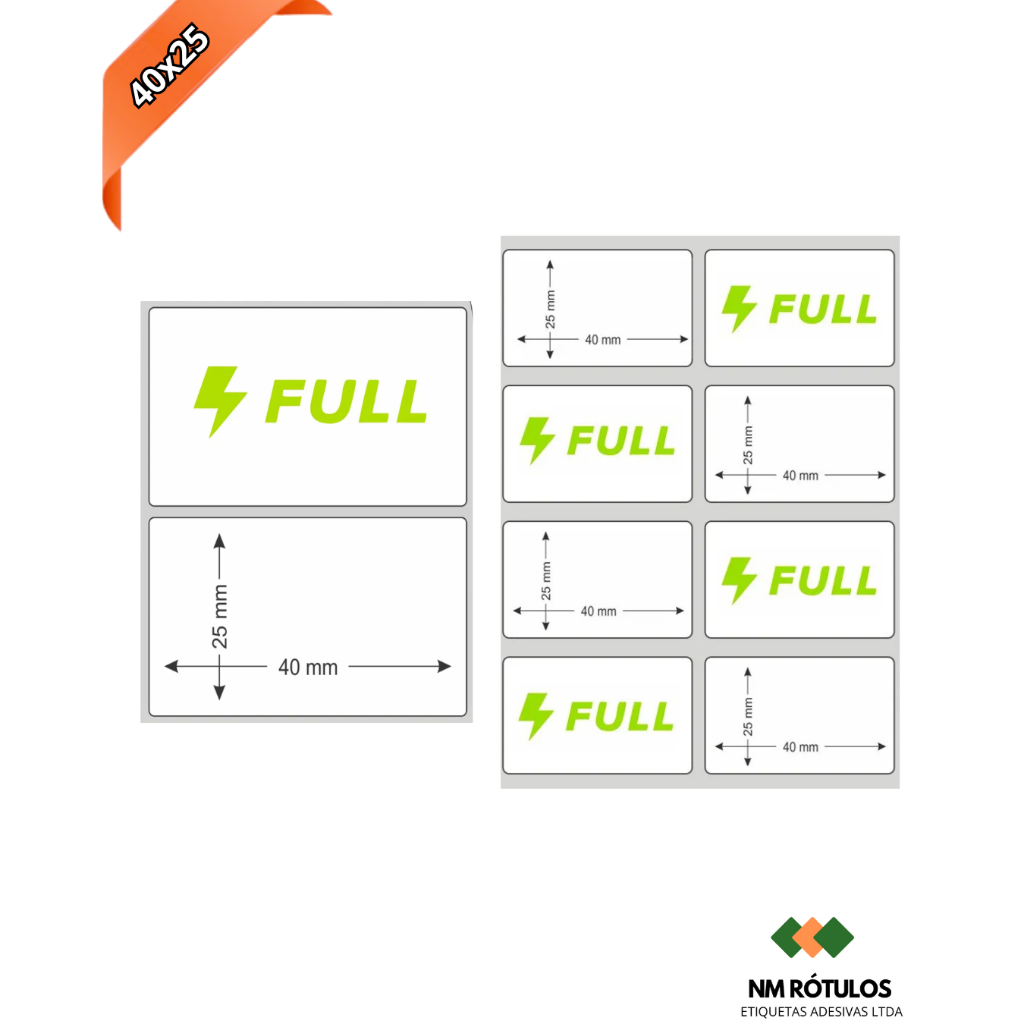 Etiqueta FULL 40x25 TERMICO - Envios Mercado Livre