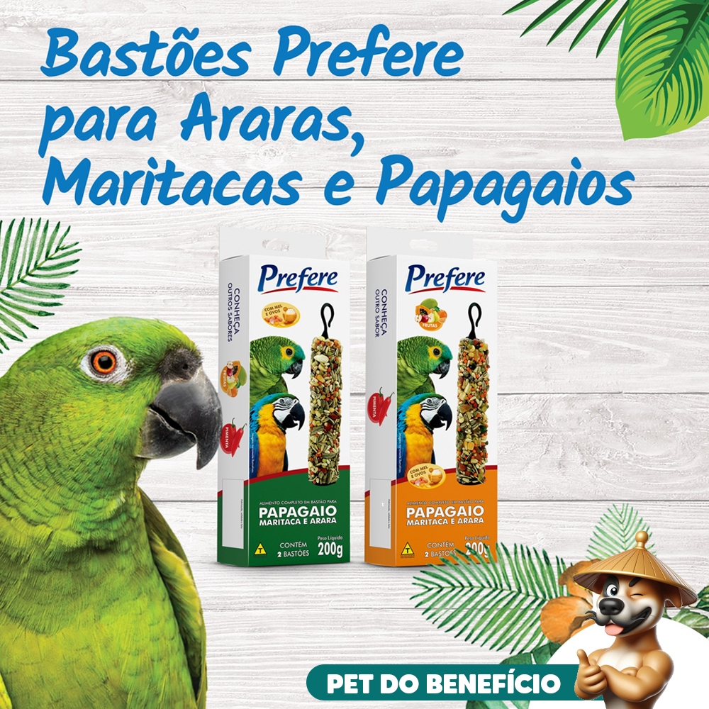 2 Bastões De Sementes Para Papagaio Prefere - 200g em Oferta na Shopee