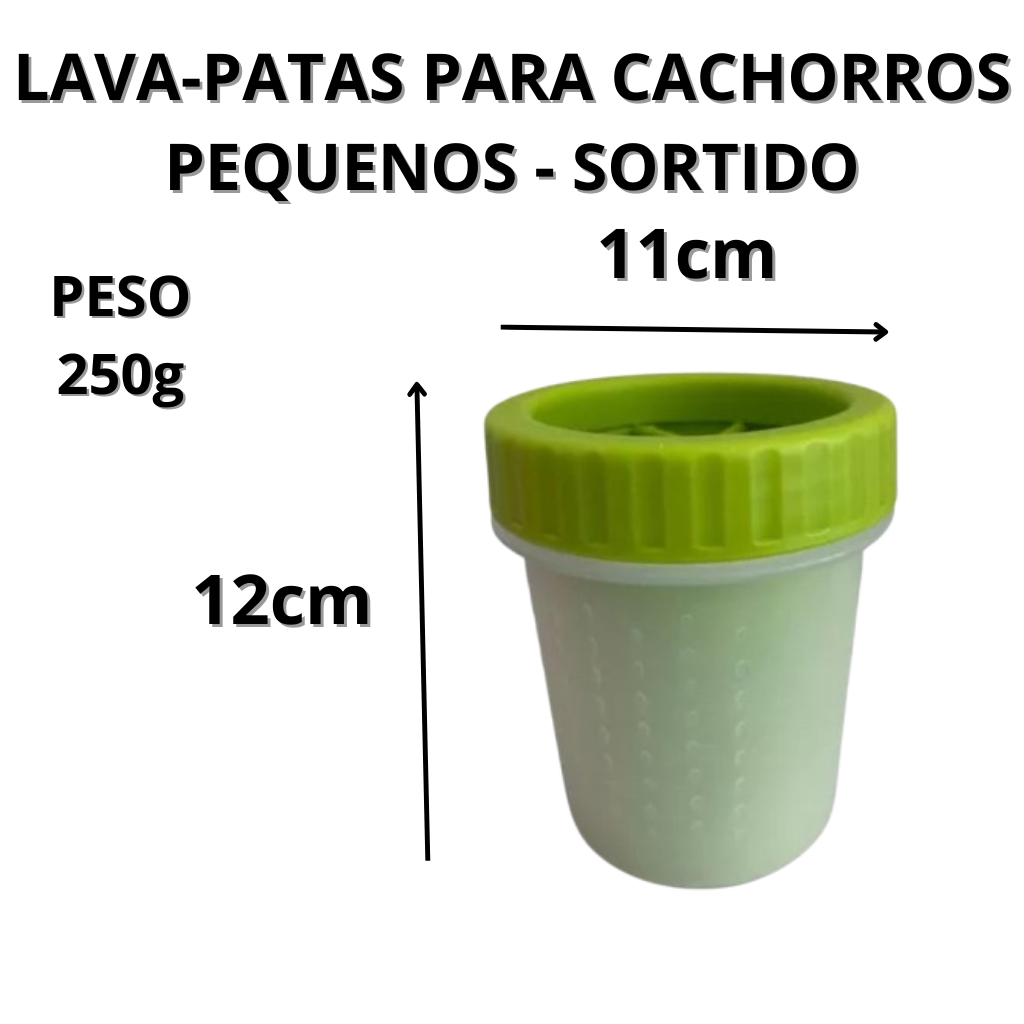 Lava-Patas para Cachorros Pequenos Fácil Uso E Prático Para Saúde Animal - 3 Cores Sortidas