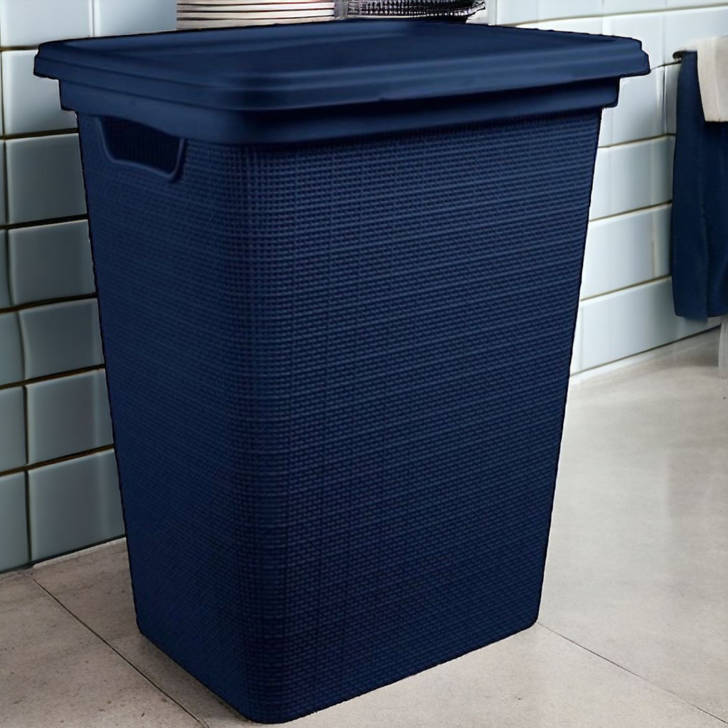 Cesto Organizador de Roupa 45 Litros Grande Lavanderia Banheiro Cesto de Plástico Linha Ju...