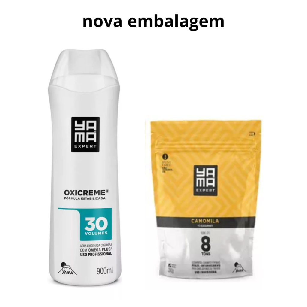Pó Descolorante Yamá Camomila 300g + Oxigenada 30v 900ml
