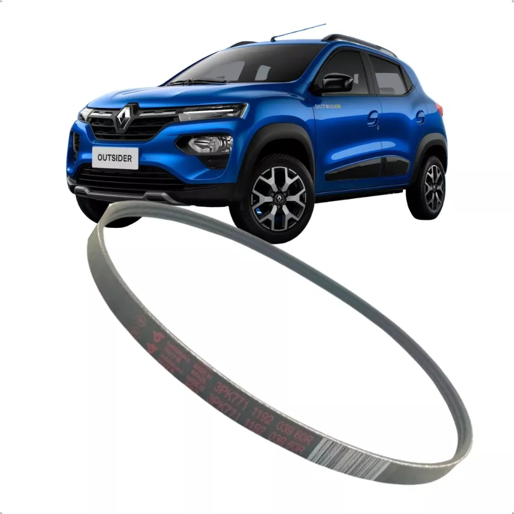 Correia Compressor Ar Condicionado Renault Kwid 1.0 12v 2017 2018 2019 2020 2021 2022 2023 2024 2025