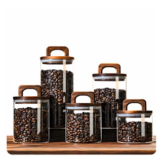 Kit 3 Pote De Vidro Redondo Tampa Madeira Hermético Condimento 700ml/1000ml/1400ml Pote Co...