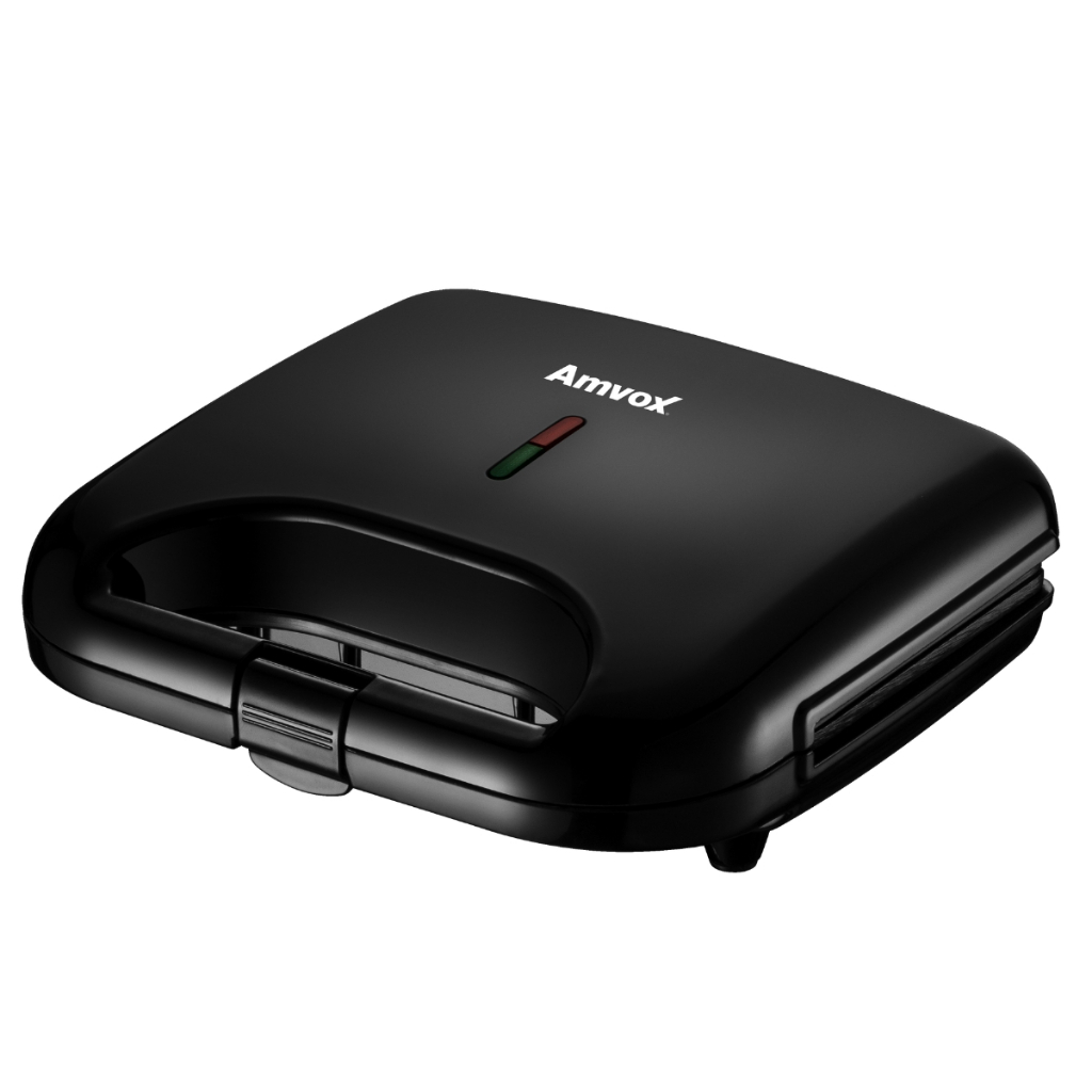 Sanduicheira e grill 2 em 1 Amvox AMS 370 750w black pode ser lavada em Oferta na Shopee