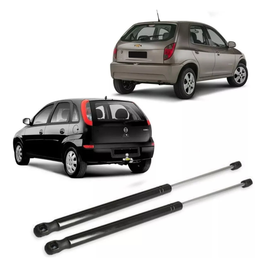 Par Amortecedor Celta 2000 Corsa Hatch 02 Tampa Porta Malas