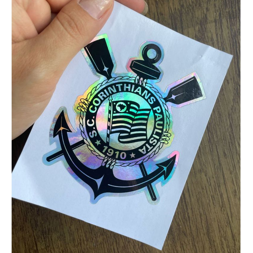 Adesivo Holografico 3d Corinthians Timão para Carro/Moto