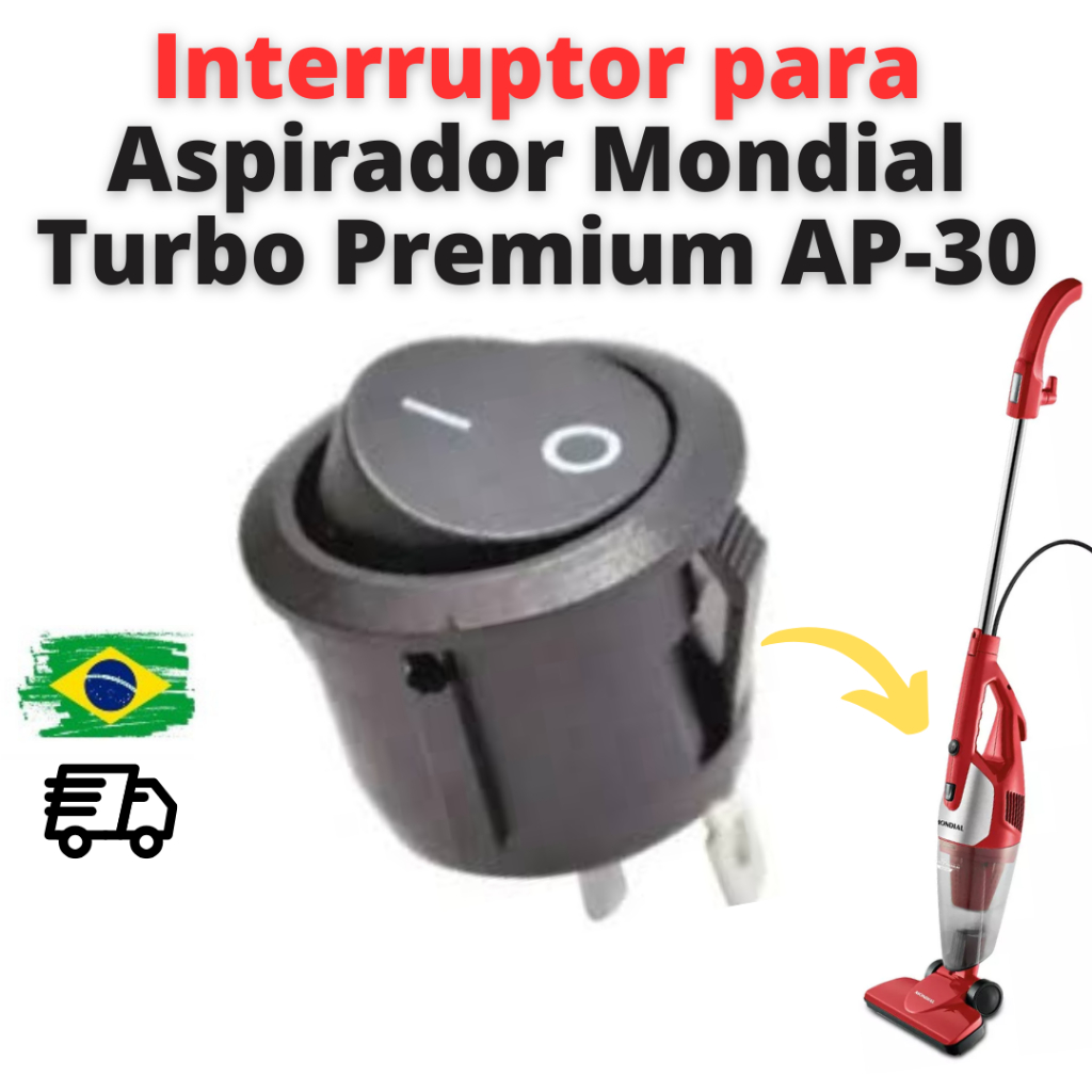 Botão Liga Desliga para o Aspirador de Pó Vertical Mondial Turbo Premium AP-30