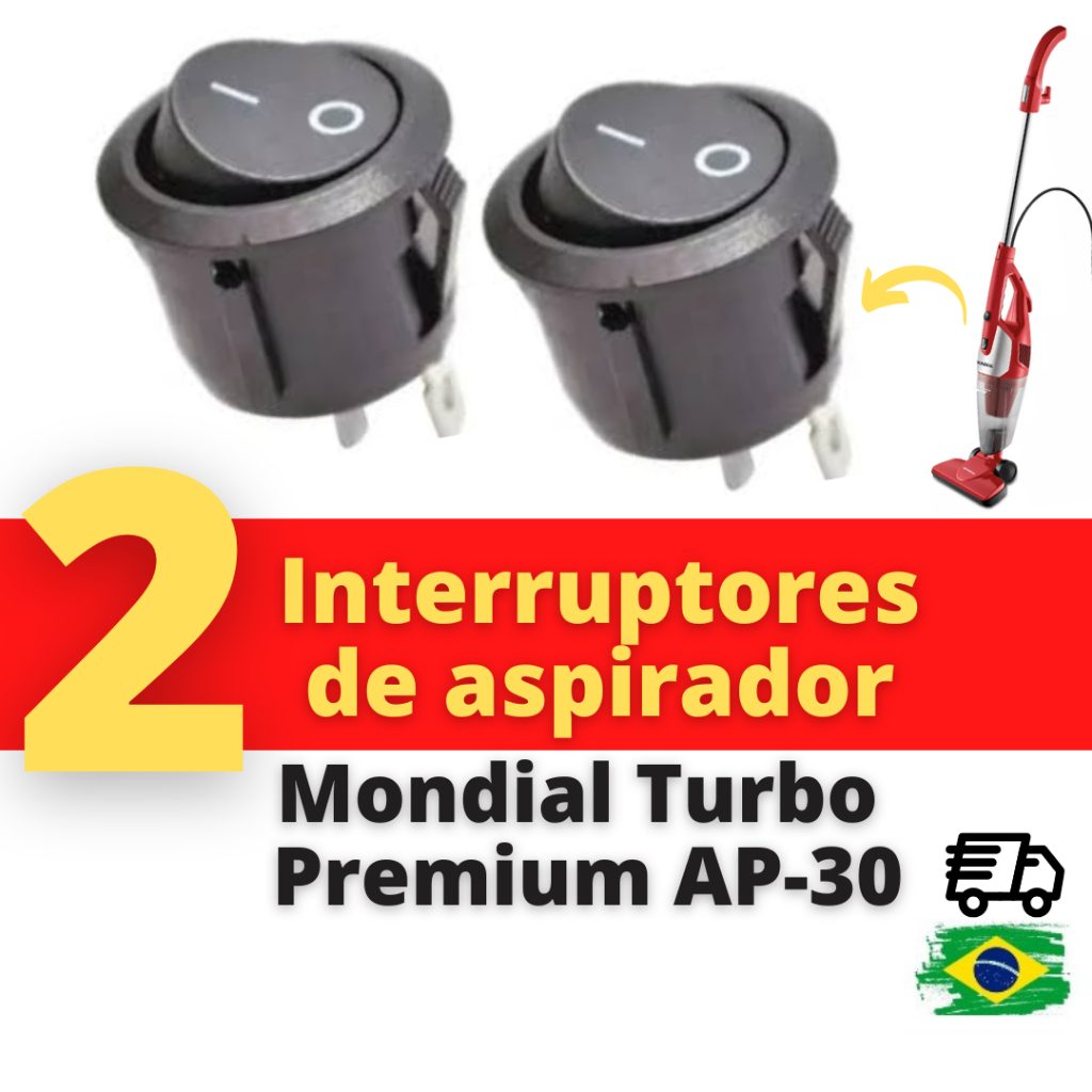 Botão Liga Desliga para o Aspirador de Pó Vertical Mondial Turbo Premium AP-30 (02 botões)