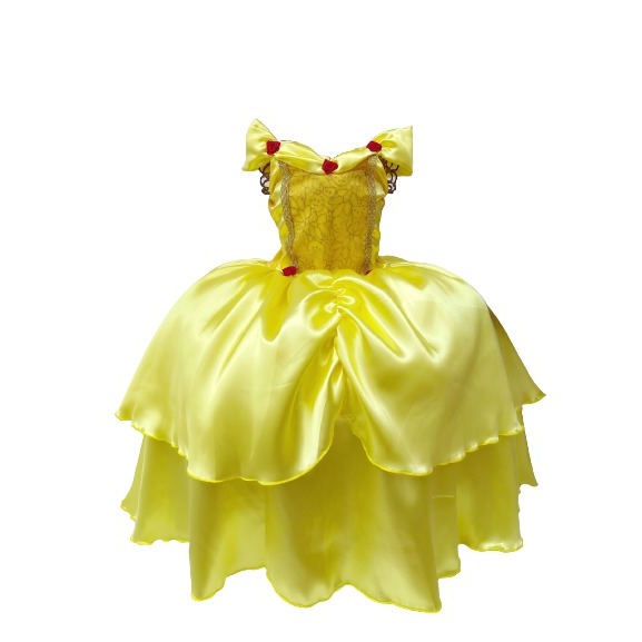 Fantasia Infantil a Bela e a Fera Festa Aniversário em Oferta na Shopee