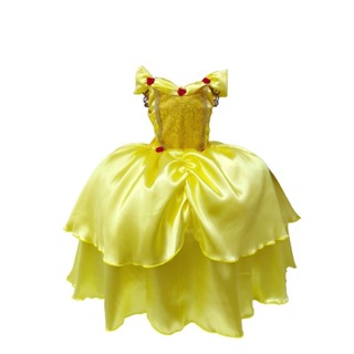 Fantasia Infantil a Bela e a Fera Festa Aniversário em Oferta na Shopee