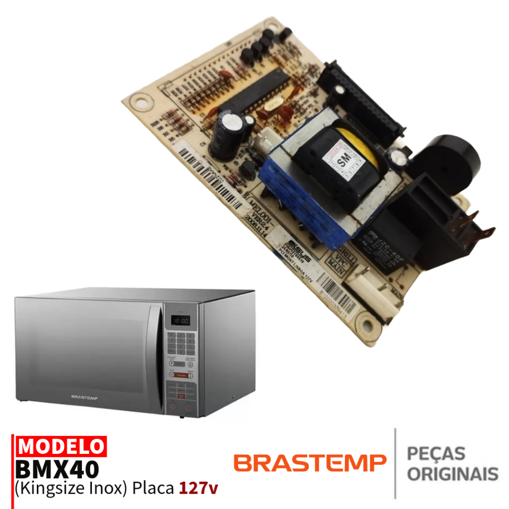 Placa Original Microondas Brastemp Bmx40 Kingsize Inox 127v (usada)
