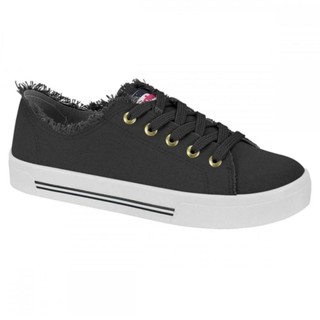 TENIS FEMININO MOLECA TECIDO LONA DESFIADO FLATFORM ORIGINAL em Oferta na Shopee