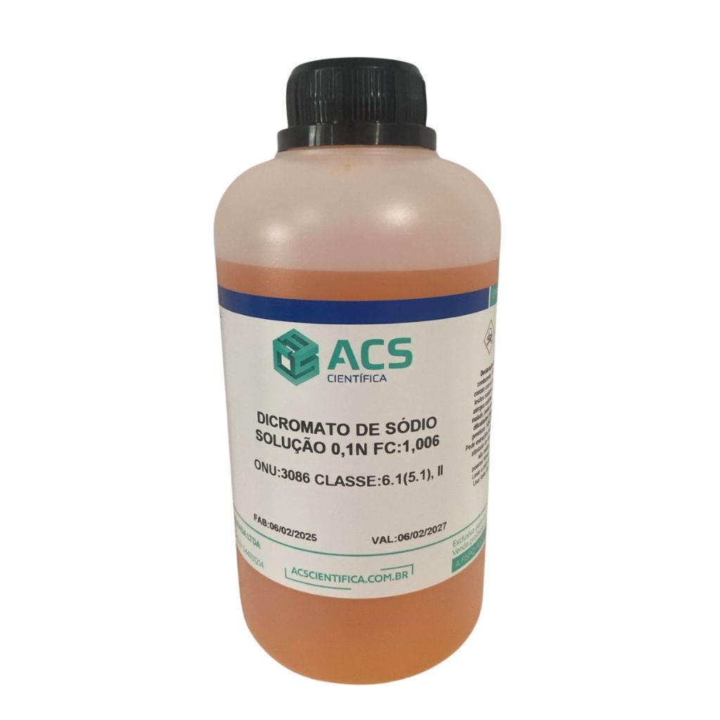DICROMATO DE SODIO (BICROMATO) 0,1N FATORADA 1L em Oferta na Shopee