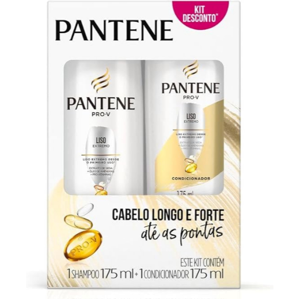Kit Pantene Liso Extremo Shampoo 175ml + Condicionador 175ml