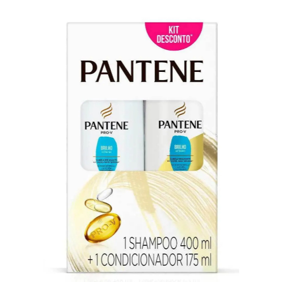 Kit Pantene Brilho Extremo Shampoo 400ML + Condicionador 175ML