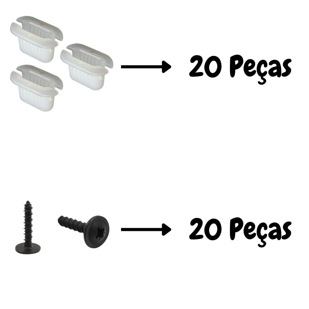 Kit 40 Pçs Buchas e Parafusos Moldura Paralama Strada Adventure Locker 2008 até 2012 — imagem 2 de 2