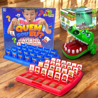 Kit Jogo Advinha Quem Sou Eu  + Jacaré Morde Dedo Crocodilo Dentista