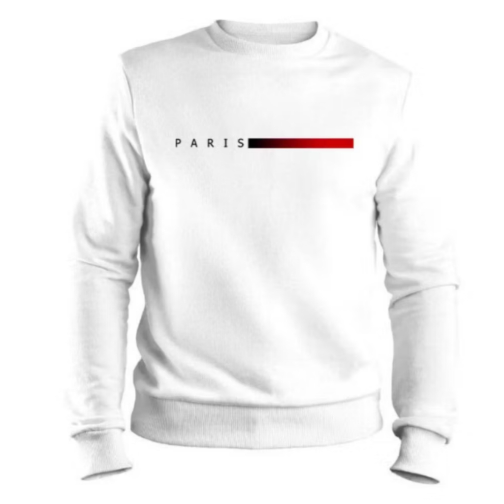 Moletom Masculino Gola Redonda Blusa De Frio Unissex Flanelado Casaco Algodão P/M/GG Páris Velho