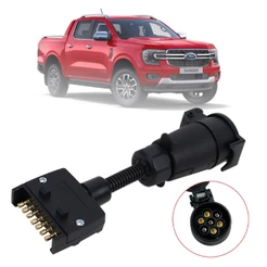 Adaptador Tomada Engate Reboque Ranger 2024 7 Pinos Universal Americano Para Brasileiro
