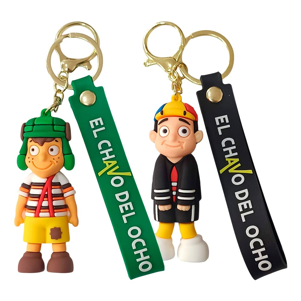 Chaveiro da Turma do Chaves em Silicone 3D Super Detalhado - Personagens Chaves, Kiko, Chapolin, Nhonho, Pópis