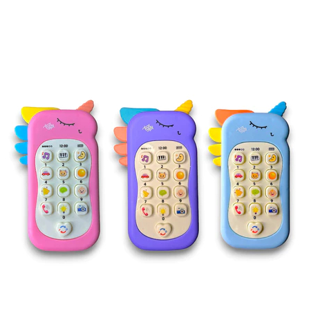 Telefone Infantil Musical Brinquedo Celular Mordedor Educativo Com Luz
