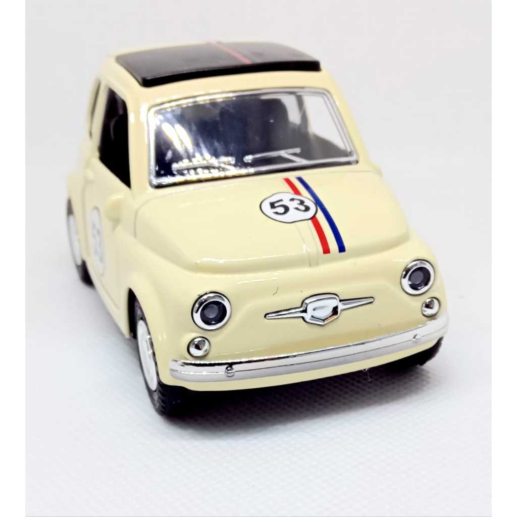 Miniatura Fiat 500 Herbie 1:36 metal Diecast colecionável