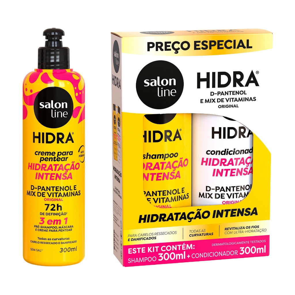 Kit Hidratação Intensa com Hidra D-Pantenol