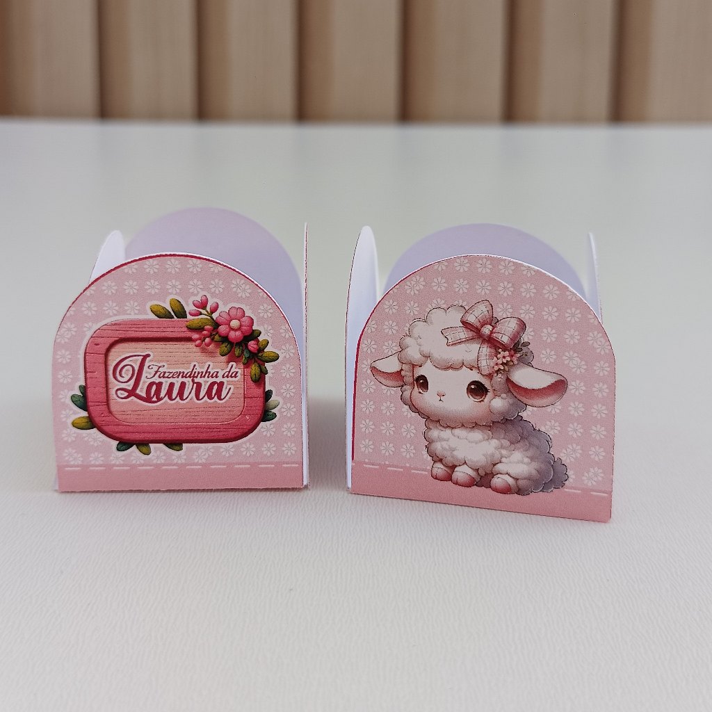 Forminha de doce personalizada Fazendinha Rosa/festa infantil/lembrancinha personalizada