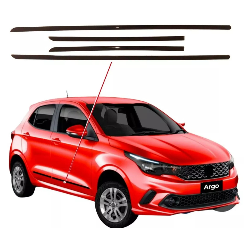 Friso Lateral Fiat Argo Cronus Cor Black Piano