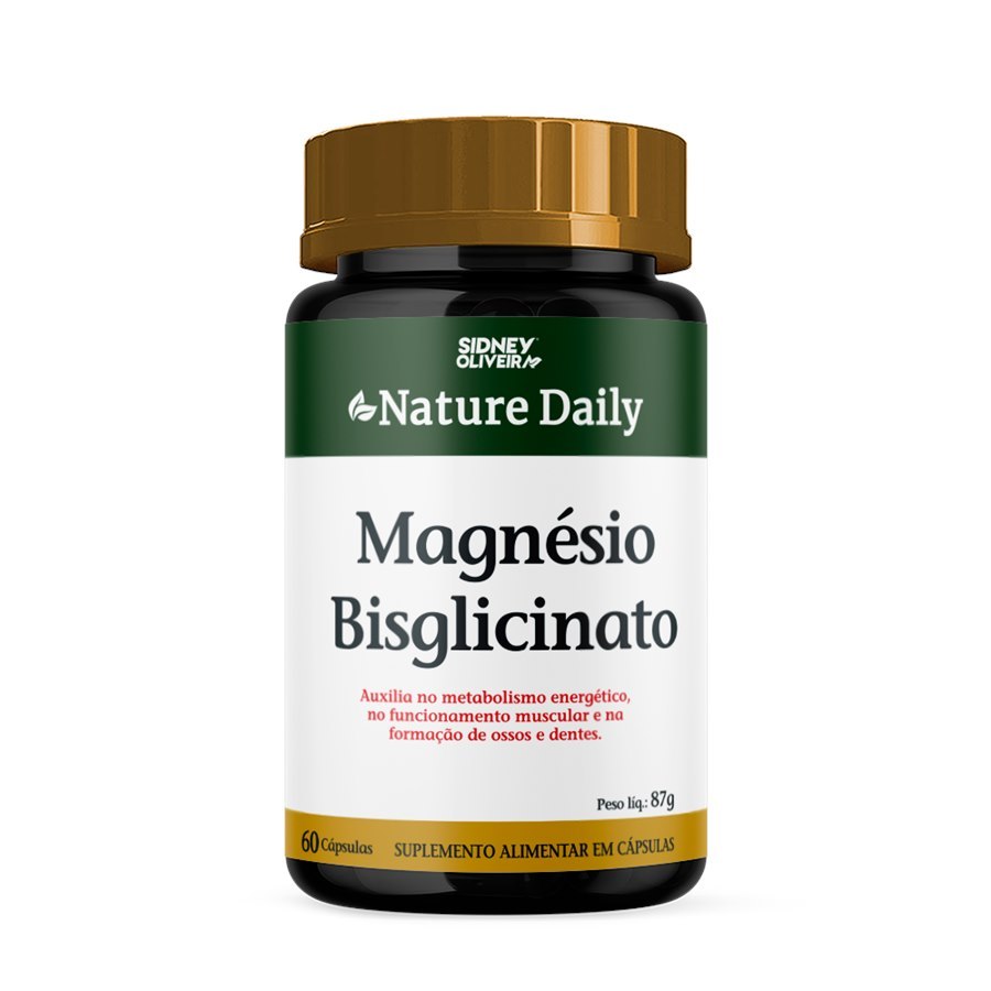 Magnésio Bisglicinato 60 Capsulas Nature Daily