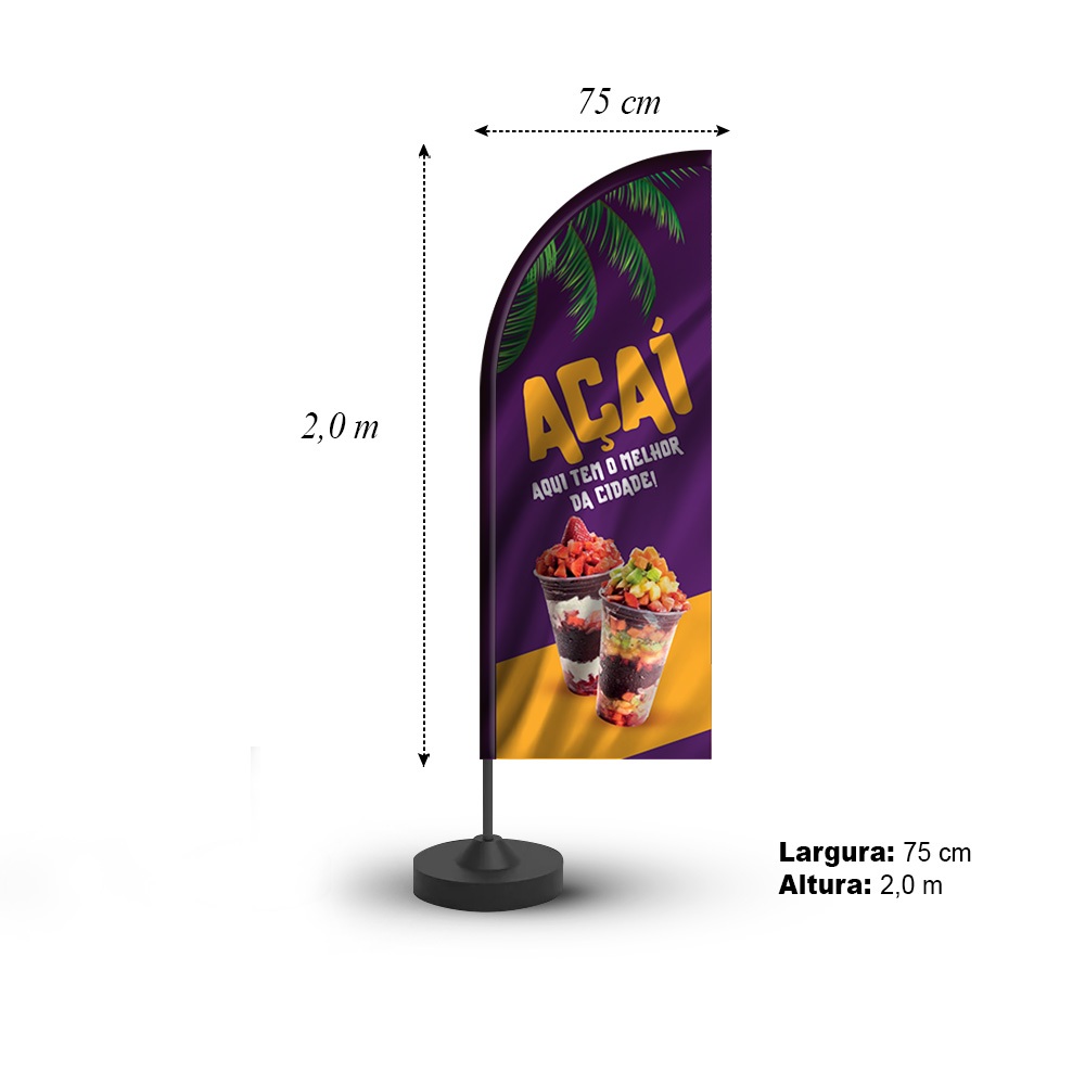 Wind Banner Barbearia Somente Tecido Dupla Face 2,0m Promoção Sublimado